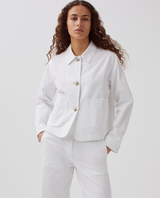 BLANDINE - Pantalón recto H001 brillant white