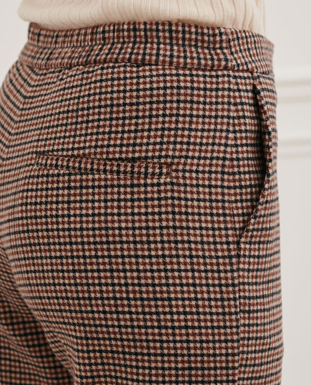 MARGUERITE - Pantalón cigarette 6042 check Popeille
