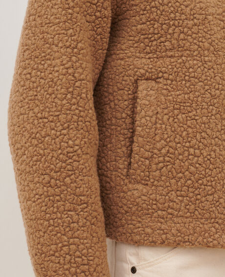 Cazadora corta de lana mezclada 8849 31 beige 2wjj194w08
