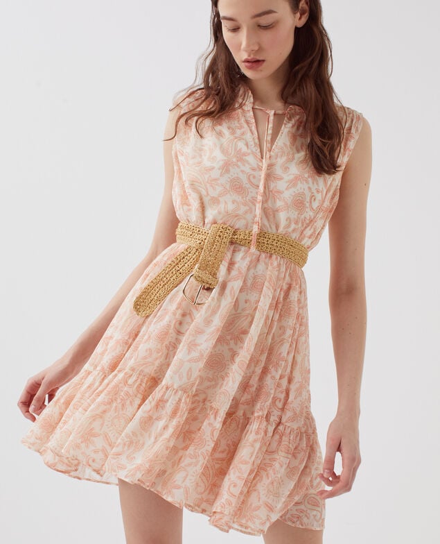 Vestido fluido sin mangas H300 cashmire beige