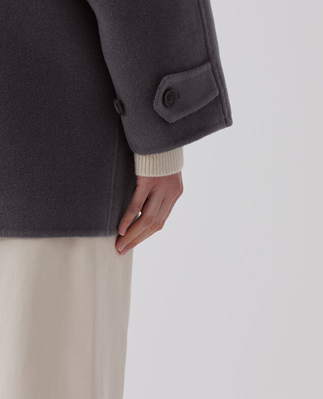 Chaquetón de longitud media de doble cara U060 gray