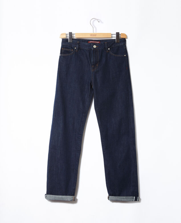 Jeans real straight Azul