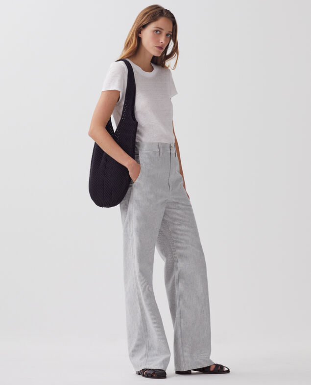 BLANDINE - Pantalón recto H611 blue mini st