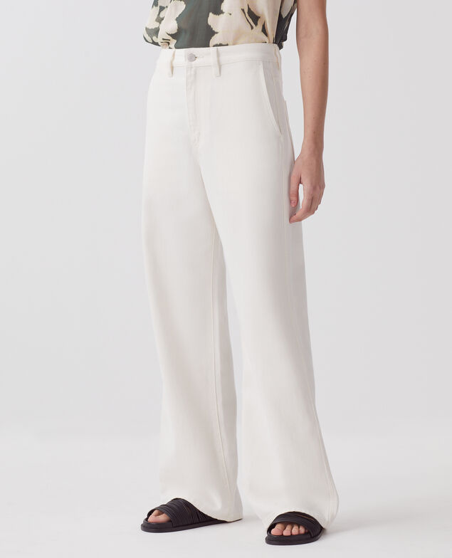 BLANDINE - Pantalón recto H003 white