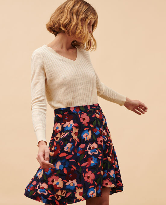 Falda corta estampada 8858 69 NAVY PRINT