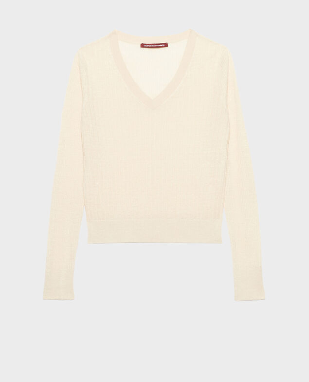 Jersey con textura de lino 0010 buttercream
