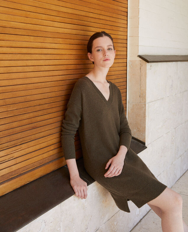Vestido de cachemir Olive night