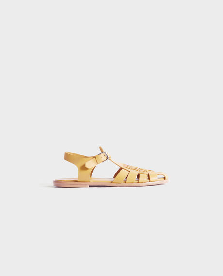 Sandalias trenzadas de piel 0460 ochre yellow 3ss062