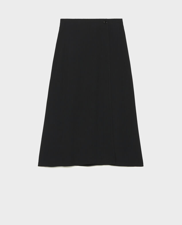 Falda midi cruzada Black beauty