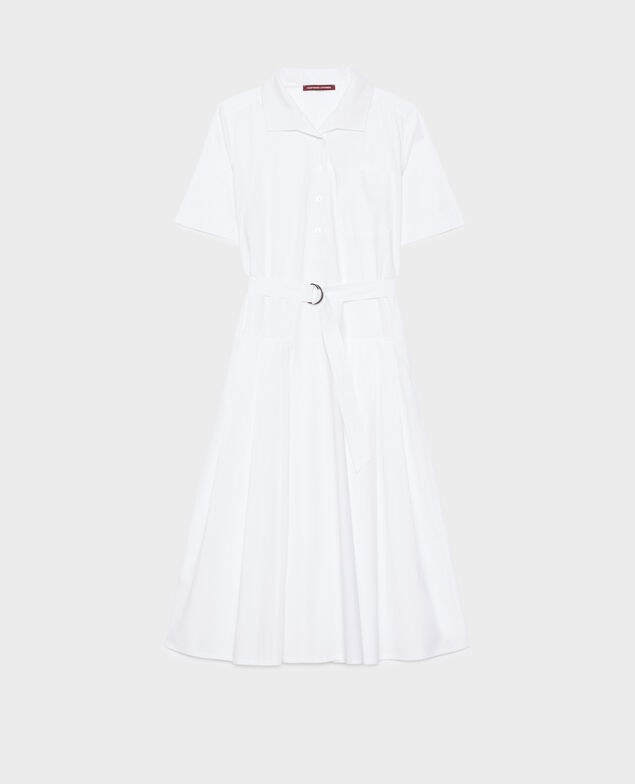 Vestido midi de algodón 0007 white
