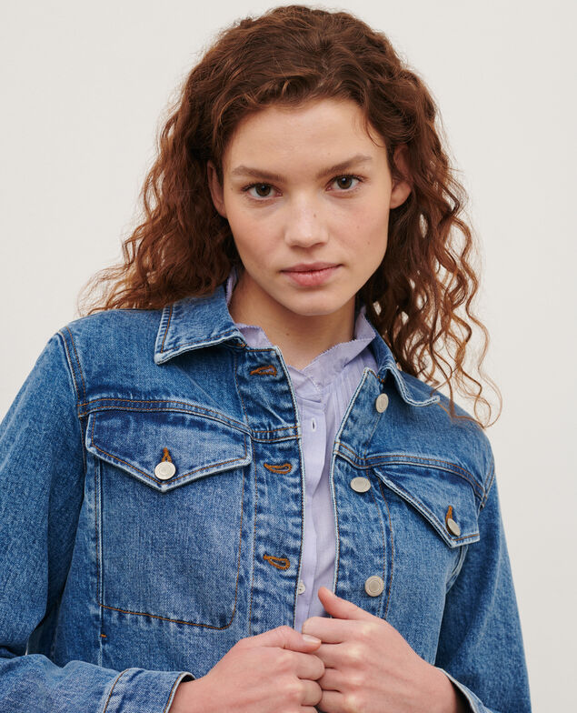 Chaqueta vaquera corta 0642 vintage wash denim 3sjd264c64