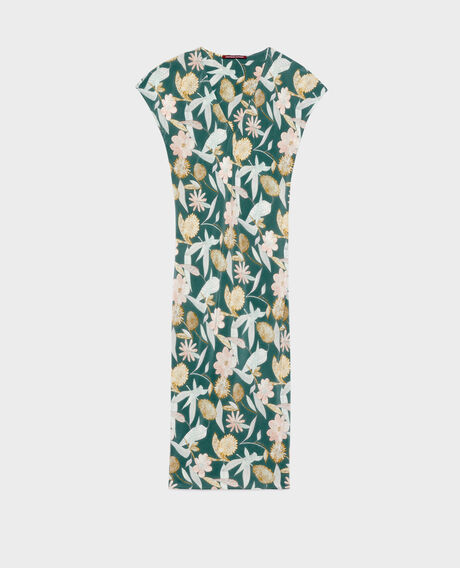 Vestido midi fluido 0331 kaki aubepine 3sdr237v02