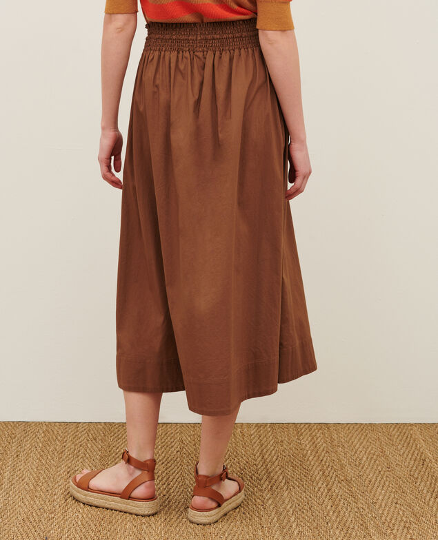 Falda larga de algodón 35 brown