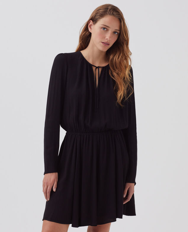 Vestido corto fluido H091 black beauty
