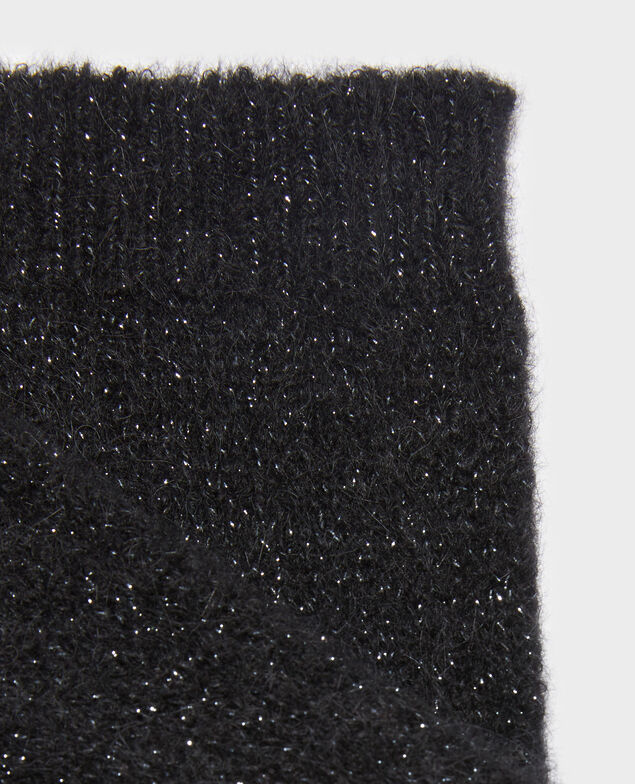 Guantes de alpaca mezclada A092 black knit