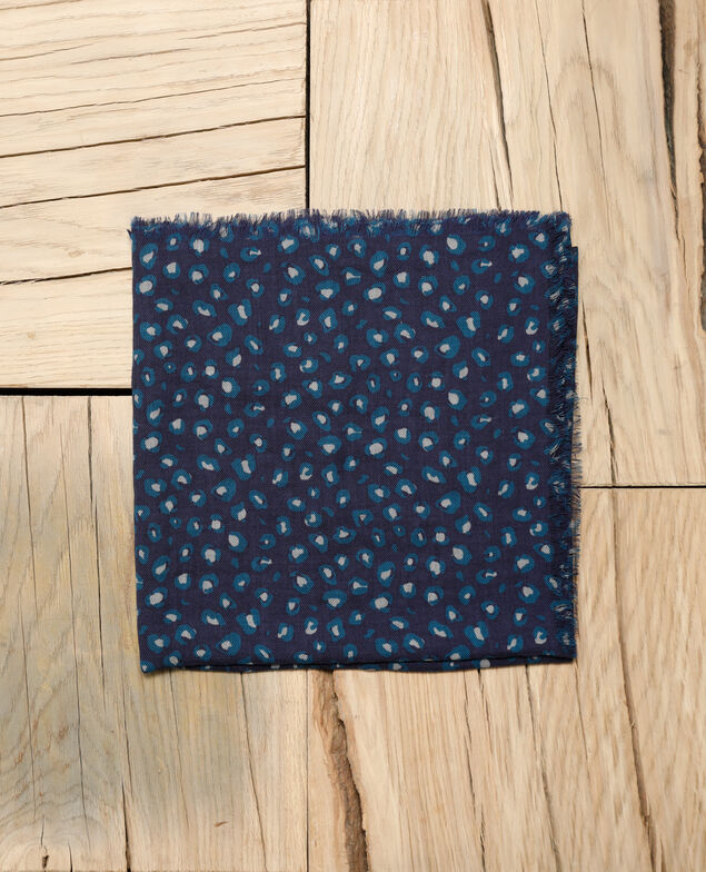 Pañuelo estampado de lana Verde