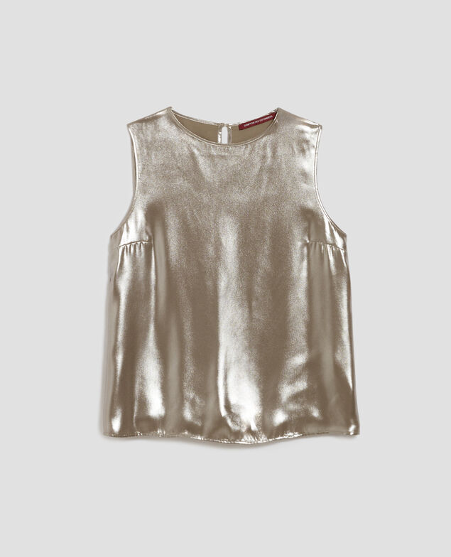 Top sin mangas I322 dune beige
