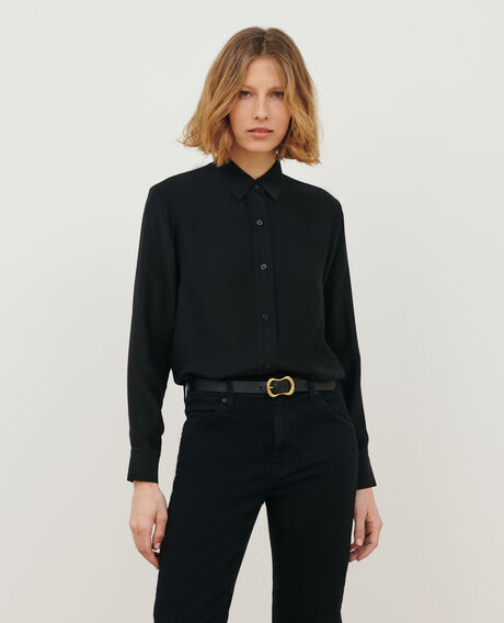 SIBYLLE - Camisa de seda Black beauty Loriges