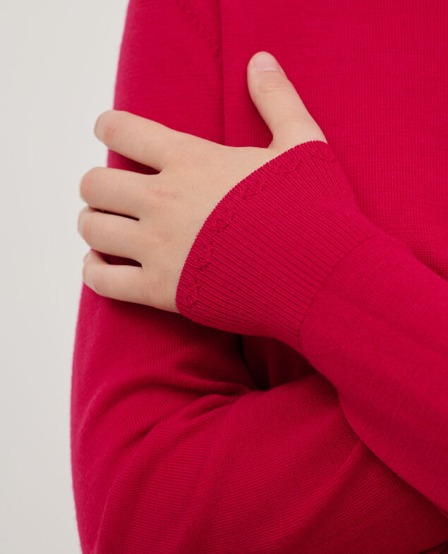 Jersey cuello redondo de lana merino 6018c persian red Passy