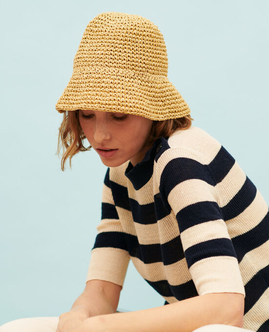 Jersey con manga corta de lino 0692 NIGHT_SKY_STRIPES