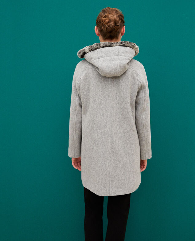 Abrigo con capucha Light heather grey