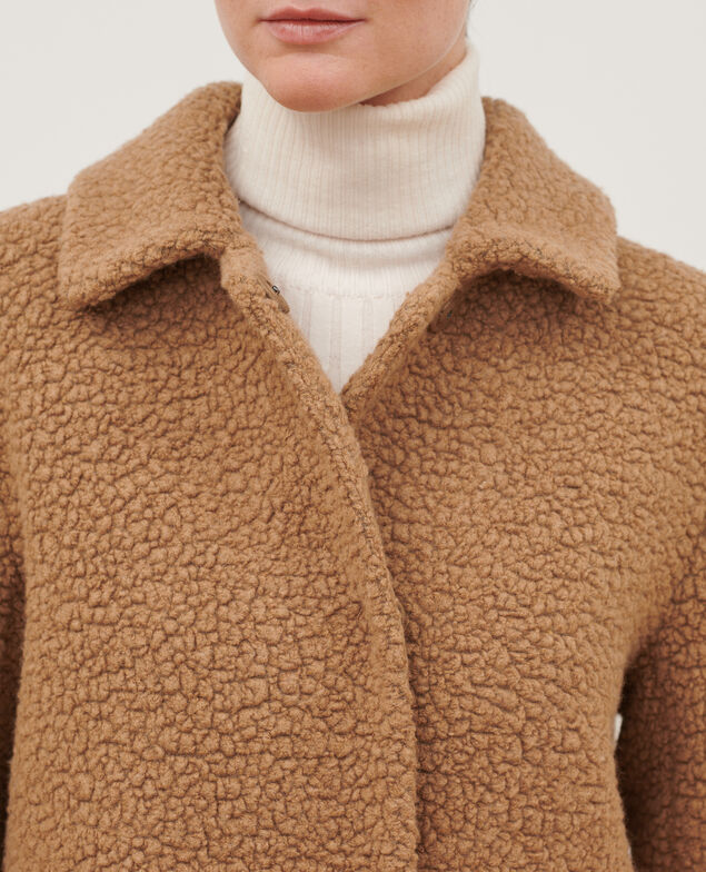 Abrigo largo de lana mezclada 8849 31 beige 2wcj012w08