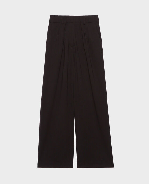 YVONNE - Pantalón amplio y fluido 8853 09 black