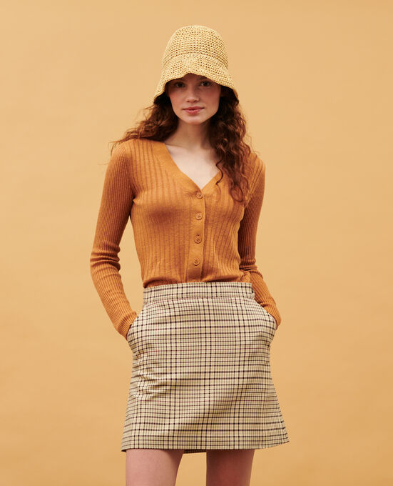 Minifalda de cuadros 0400 CREAM CHECKS
