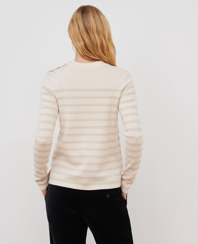 MADDY - Jersey marinero de lana merina 8801 01 offwhite