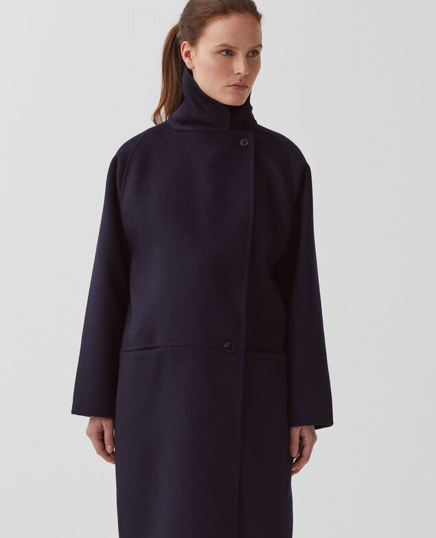 Abrigo largo de doble cara H695 night sky