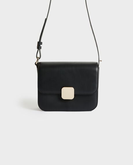 VIC - bolso caja de cuero 8853 09 black 2wba119
