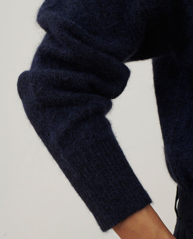 Jersey de alpaca mezclada A692 navy