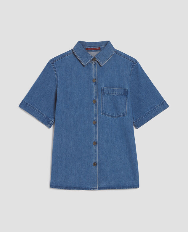 Camisa en denim de algodón J621 light blue