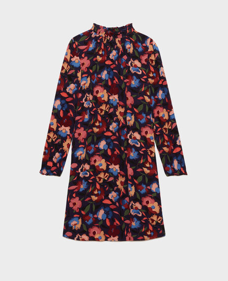 AGLAE - Vestido fluido estampado 8858 69 navy print 2wdr229v02