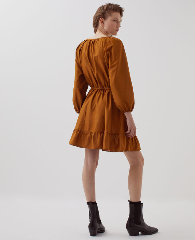 Vestido corto con mangas 3/4 I360 monks robe brown