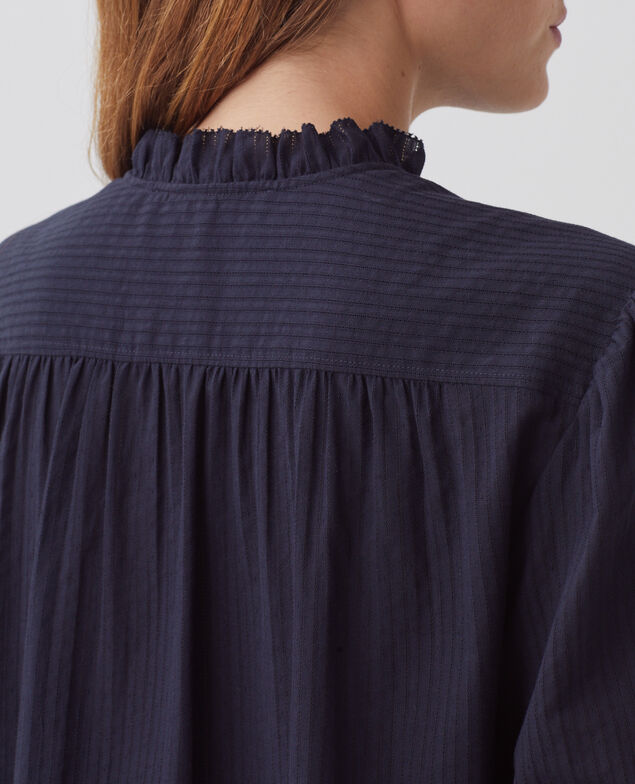 Camisa de manga larga de algodón H695 night sky
