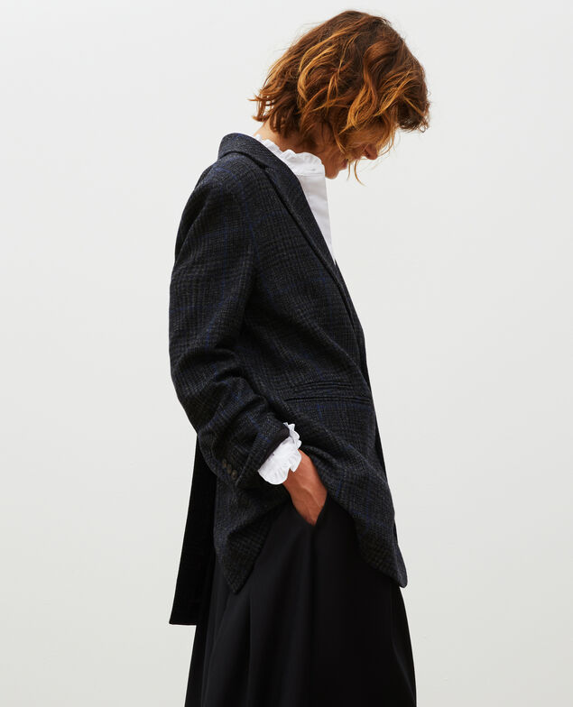 Blazer amplio de lana Night sky pieddepoule