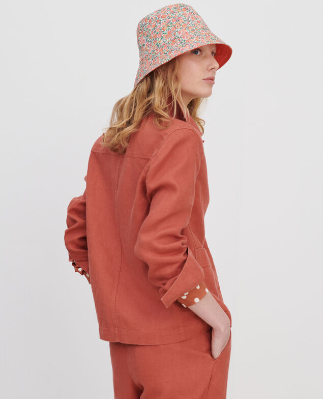 Chaqueta de trabajo de lino Panama 7200c 13 red