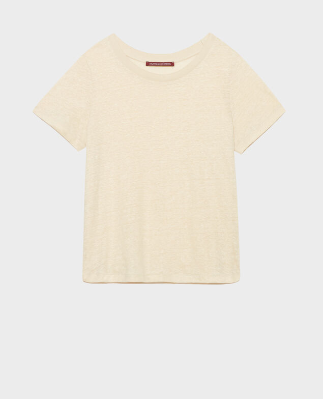 AMANDINE - Camiseta con cuello redondo de lino