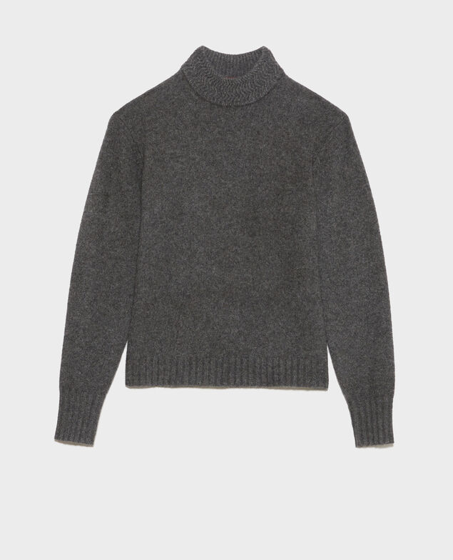 Jersey de cachemir con cuello alto 8835 05 gray