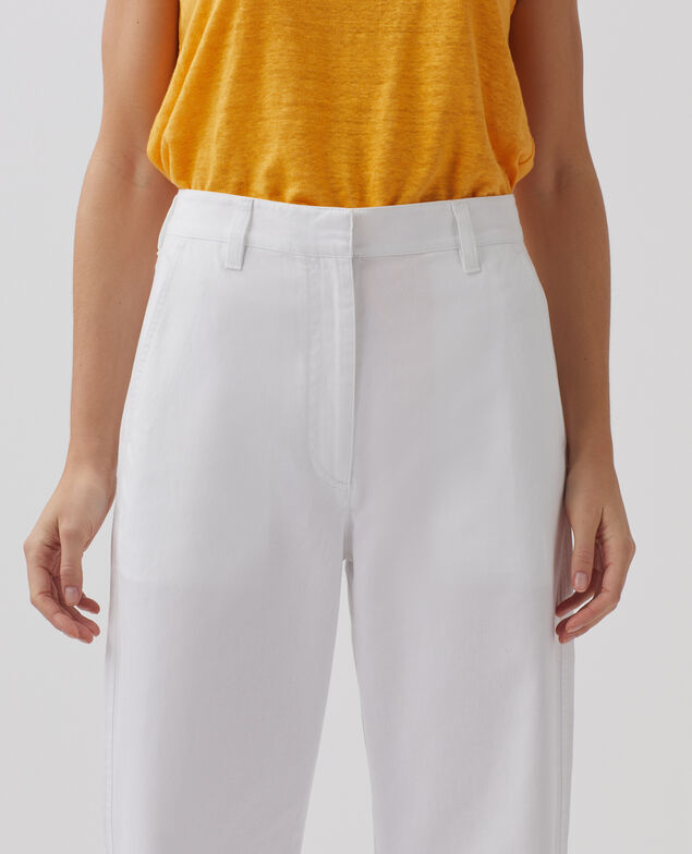 BLANDINE - Pantalón recto H001 brillant white