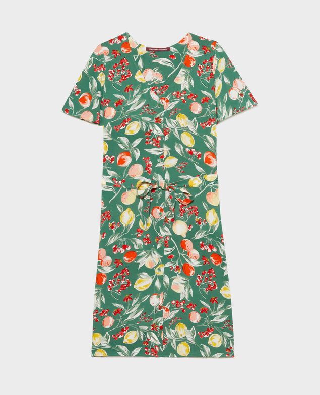 LAËTITIA - Vestido corto fluido 103 print green
