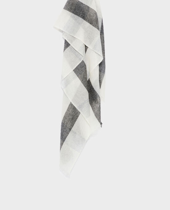 Bufanda de cachemir A093 BLACK CHECK