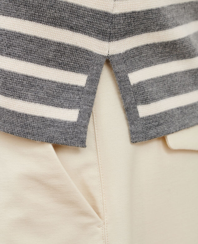 MADDY - Jersey marinero de lana merina 8873 04 grey stripes