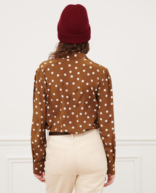 SIBYLLE - Camisa de seda 8856 24 brown dots