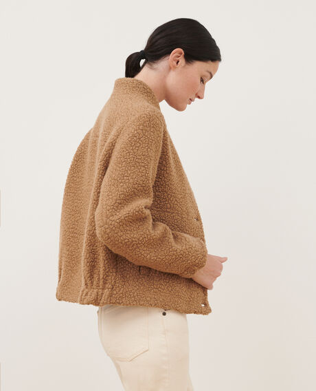 Cazadora corta de lana mezclada 8849 31 beige 2wjj194w08