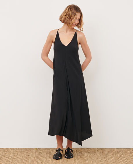 Vestido asimétrico fluido 0093 black 3sdr294v02