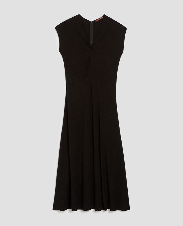 Vestido largo fluido trenzado H091 black beauty