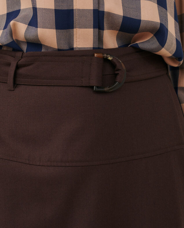 Falda cruzada de lana 8809 38 darkbrown