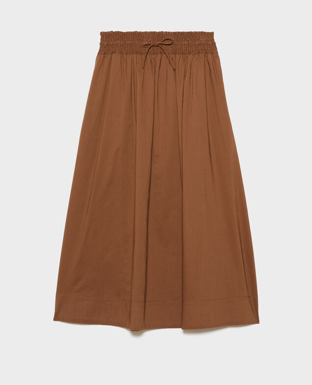 Falda larga de algodón 35 brown